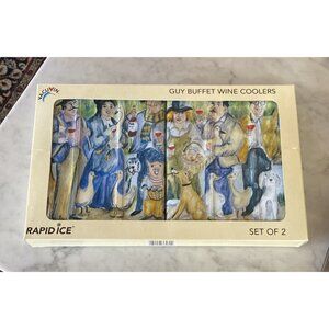 Set Of 2 Vacu Vin Rapid Ice Guy Buffet Wine Bottle Cooler Reusable ~ NEW